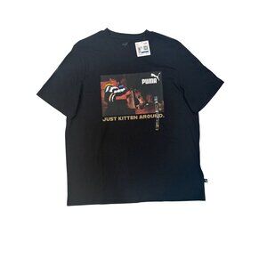 Size- XL Puma Black "Just Kitten Around" Graphic T-Shirt